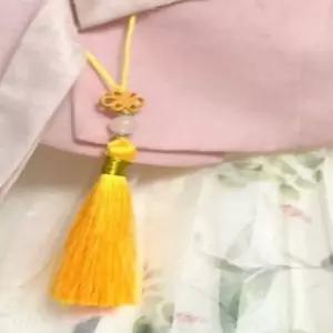 노리개 키링 옐로우 한복장신구 노리개열쇠고리