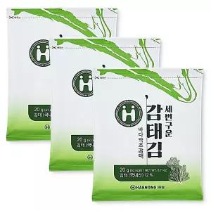 세번 구운 햇 감태김 밥반찬 맥주안주 100매 3개
