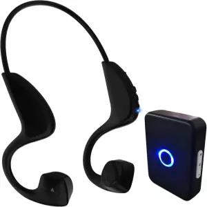 청력 마이크 사운드 송신기가 장착된 무선 골전도 보청기 - 손실이 있는 노인 및 위한 TV 청취 헤드폰