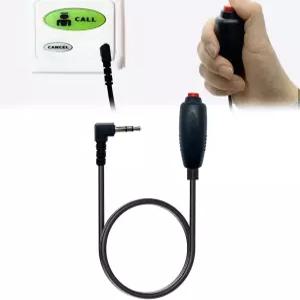 교체 간호사 호출 코드 스테이션용 빨간색 버튼 순간 케이블 6.35mm 플러그 7피트 검은색 1PCS