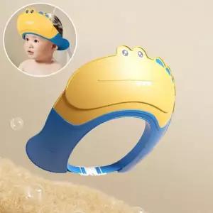 어린이 악어 샴푸캡 머리 감기기 유아 편안 샤워 헤어캡 모자 아기