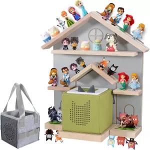 토니박스용 기빌리오 선반 - 모든 액세서리 캐릭터와 피규어 정리함 선반(그레이)을 위한 보관함