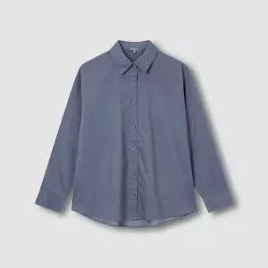 JAJU/자주 여 라이트코튼 긴팔 셔츠 블루 그레이1217883