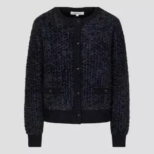 백화점 빈폴 레이디스 트위드 메탈 라운드넥 가디건 네이비 BF585AC03R