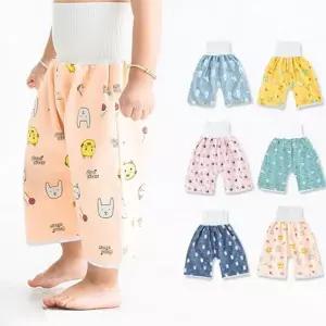 어린이 방수 팬츠 학습 실내 고무줄 아동 방수 팬츠 유아 배변훈련 실내복 기저귀 수면 소변 팬티