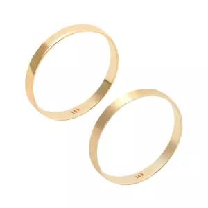 18K 평반지 유광 무광 옐로우골드 B타입