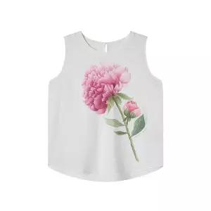 [꼼빠니아][꼼빠니아] 쉬폰 플라워 프린트 민소매 블라우스_CADU4-WRB010