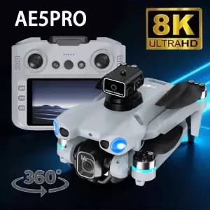 드론 AE5 프로 8K HD 43인치 리모컨 GPS 위치추적 헬리콥터 360 ° 플립 쿼드콥터 미니