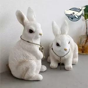 아기 토끼 인형 소품 테이블 장식 2종 미니인형 앉아있는인형