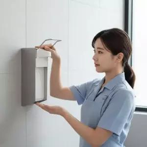 자동 손세정제 디스펜서 벽걸이형 액상 비누 거품 세정기 업소용