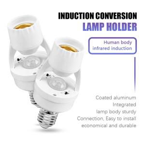AC85-265Vhuman body infrared induction human sensor E27 screw socket light bulb plug adapter motion