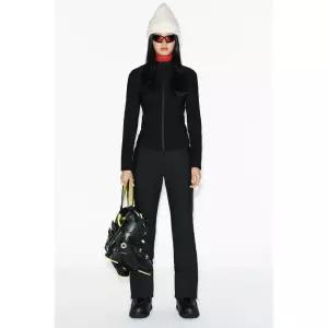 ZARA 자라 RECCO 테크놀로지 스키 컬렉션 플레어 워터 레지스턴트 방풍 팬츠 - 블랙 147564