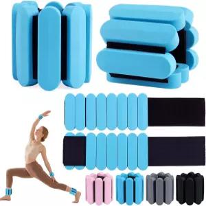 손목 무게 여성과 남성을 위한 조절 가능한 발목 2파운드 각각 1파운드 필라테스 요가 달리기 및 걷기를