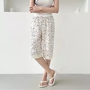 여성 1 시원한 인조인견 파자마 여름 반바지 잠옷바지