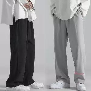 남자 팬츠 여름 슬랙스 밴딩 와이드 플리츠 바지mno257