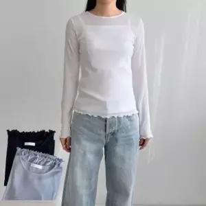 [SBD] 티셔츠 슬림 국내제작 에투르 티 레이어드티 프릴