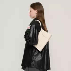 로아드로아 스퀘어 레더 숄더백 (아이보리) - 멀티 107730