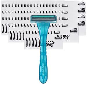 도루코 3중날 터치3 면도기 1000개 휴대용 일회용 여행용 업소용