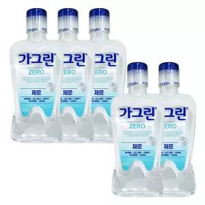 가그린 제로 750ml 5개 순한 구강청결제