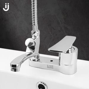 아이제이 J-2004 세면기용 샤워겸용 수전 3홀 대붙이 수도꼭지 국내제작 세면대용 화장실