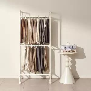 MF매직하우스 철제 드레스룸 이동식 바지걸이 행거 2단