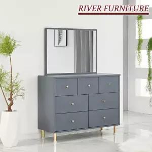 리버퍼니쳐 윈트 1000 와이드 3단 서랍수납화장대 RH0018