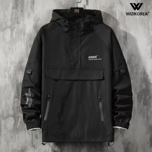 반집업 풀 오버 바람막이 후드점퍼 아노락 남녀공용 WI103J