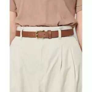 [롯데백화점]닥스 액세서리 [선물포장/쇼핑백동봉]브라운 가죽 슬림 버클 여성벨트 DBBE2F742