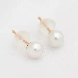 [CRICRI] 14K GOLD 진주 금 귀걸이 5mm 스와로브스키 크리스탈 제작