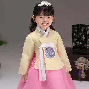 [보리보리/더예한복]QT802-연지당의 여아 아동한복