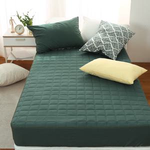 타히티 순면 누빔 매트리스 커버 광목30수 뉴트럴 인테리어 그린 S SS Q 4면