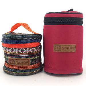 몽골루 원형 파우치(2개1세트) 화장품 캠핑 여행 소품 소지품 가방 골프공 낚시 지퍼 휴대용