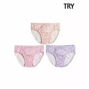 [하프클럽/TRY]여아 크리켓 인견스판 삼각팬티 3매입