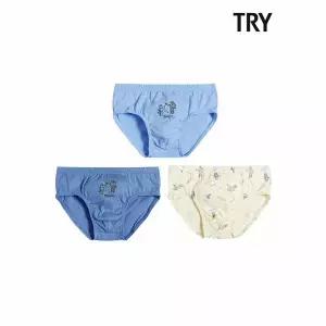 [하프클럽/TRY]남아 크리켓 인견스판 삼각팬티 3매입