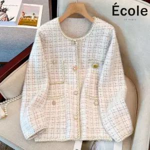 [에꼴드파리]트위드 가디건 자켓_F3XWJB002Z