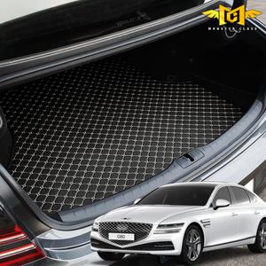 제네시스 G80 3세대 트렁크매트 가솔린 전기차 몬스터클래스 가죽 퀼팅 매트 용품
