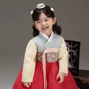 [보리보리/더예한복]QT825-채린홍 여아한복 아동한복