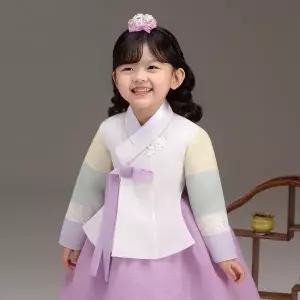 [보리보리/더예한복]QT816-소미보라 여아한복 아동한복