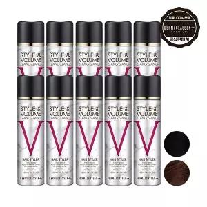 더마클라센 스타일앤 볼륨짱짱 흑채 스프레이 블랙 120ml x5 + 자연갈색 120ml x5
