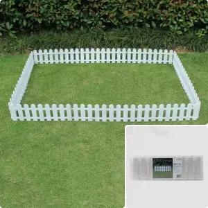 잔디울타리 화단 텃밭 정원 꾸미기 테두리 PVC 펜스 50X16CM 10P