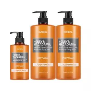 쿤달 네이처 바디워시, 베이비파우더 1058ml, 2개 + 500ml, 1개