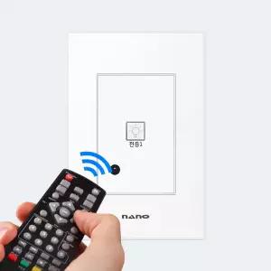 나노 아트2 터치 무선 전자식 리모컨 전등 스위치 1구 (화이트)