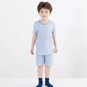 [보리보리/올라베이비]체크(블루) 5부 실내복