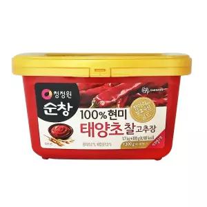 청정원순창 100% 현미 태양초 찰고추장 2kg(1.7k+300g) x 2개