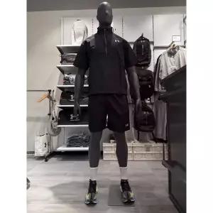 [언더아머](대전신세계)6015441-001 6015442-001 블랙  APAC 우븐 아노락 반바지 트레이닝복 세트 (상의...