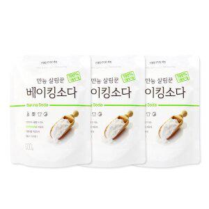 [잡동산이]만능살림꾼 베이킹소다(리필 500g)-3개 주방세제 천연세제 과일세척 베이킹소다