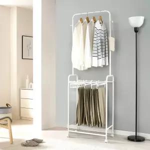 이동식 수납 바지걸이 멀티 2단 행거 600