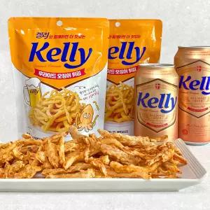 [켈리] 바삭하게 튀겨낸 리얼 오징어튀김 켈리 후라이드 오징어 튀김 50g, 5봉