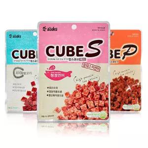 (HDC 헬시케어 정품 1팩) + 아스쿠 맘스큐브 60g 연어 / 명태 / 말고기 9개 강아지간식