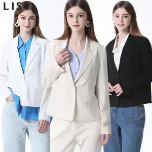 [리스트] 라이트 원버튼 크롭 재킷